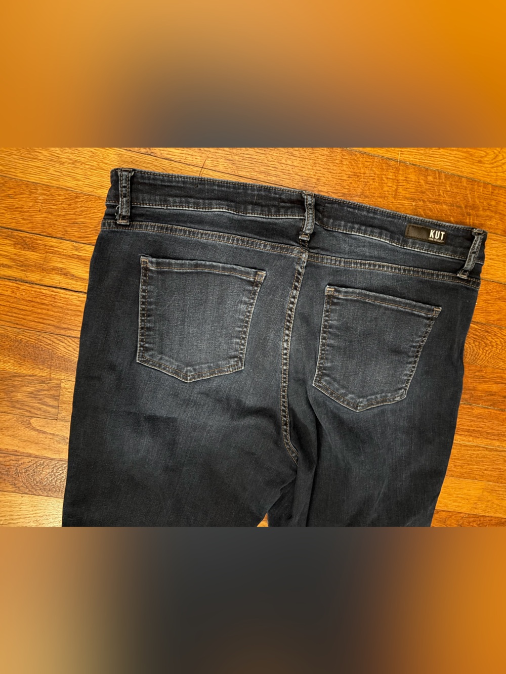 Kut from the Kloth Dark Blue Diana Fab Ab Skinny Jeans high rise nice! Size 16 - Picture 10 of 14